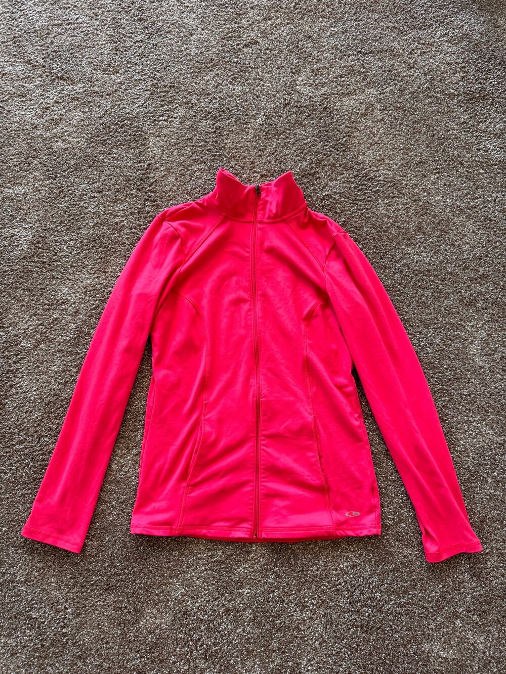 Champion Long Sleeve Bright Pink Track Jacket Size XS